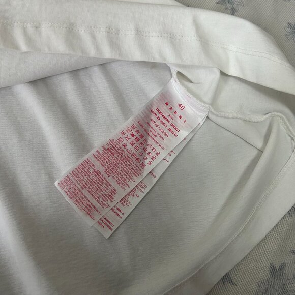 Marni Logo Print Cotton T Shirt - Picture 4 of 5